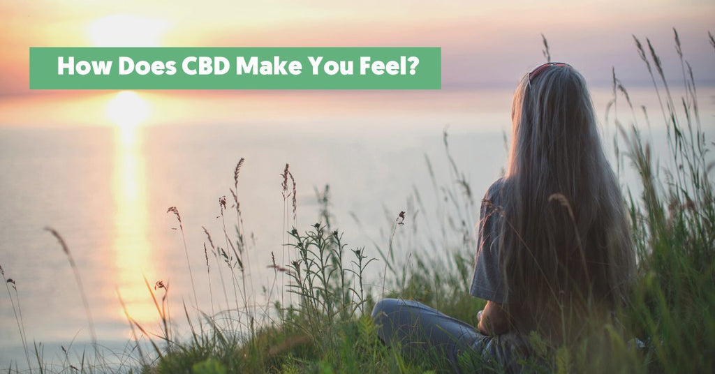 A woman feeling the effects of CBD