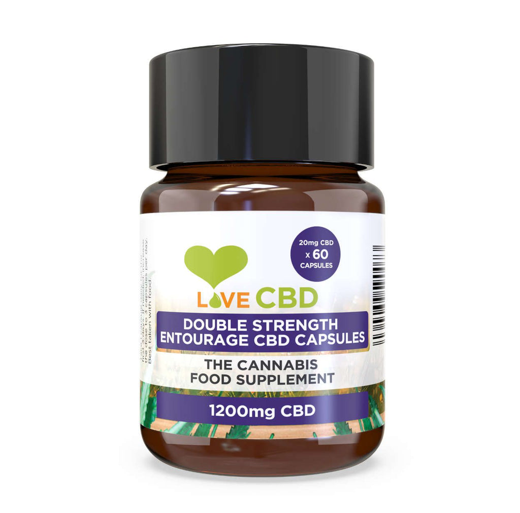LOVE CBD| Double Strenght Entourage CBD Capsules| Food Supplement| 1200mg - CBD Shopy