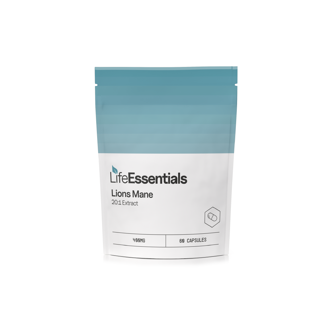 Lions Mane (20:1 Extract) Capsules | Life Essentials | CBDShopy