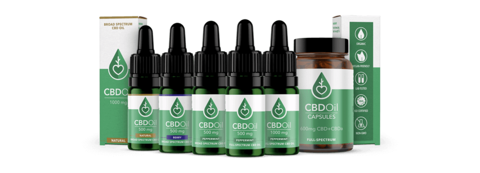 CBDShopy product range of oils and capsules
