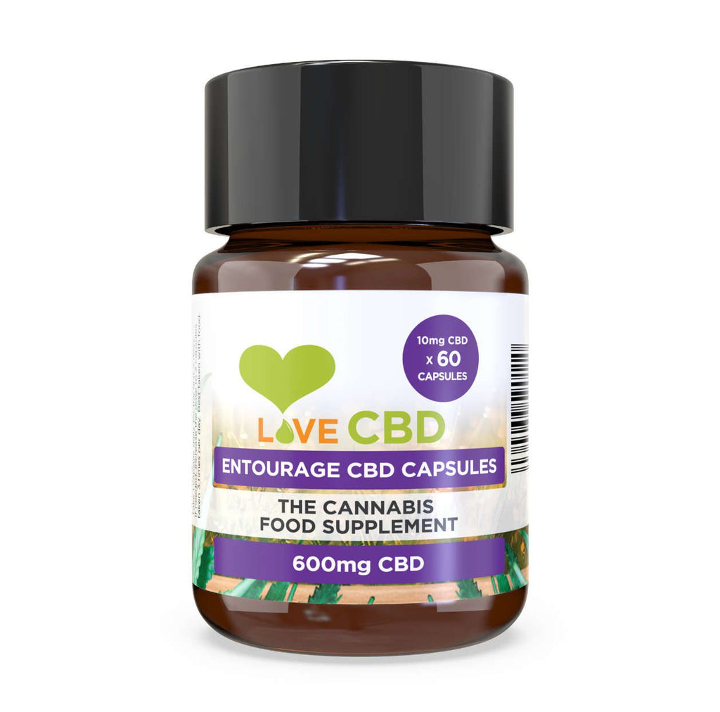 Love CBD Entourage Capsules (600mg) (60 caps) | 10mg CBD per capsule | Take The Cannabis Food Supplement! | CBD SHOPY UK 
