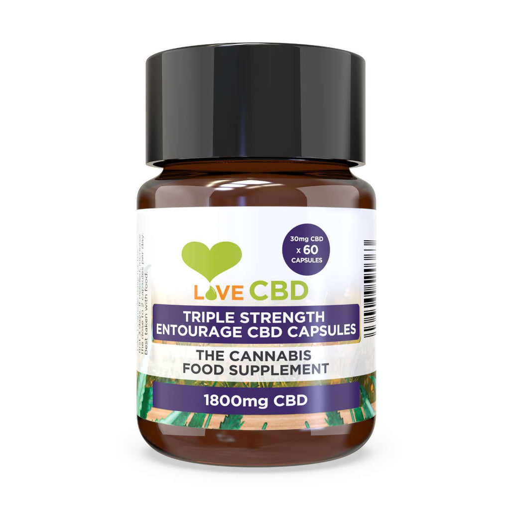 Love CBD Triple Strength Entourage CBD Capsules, The Cannabis Food Supplement 18000mg CBD | CBD Shopy