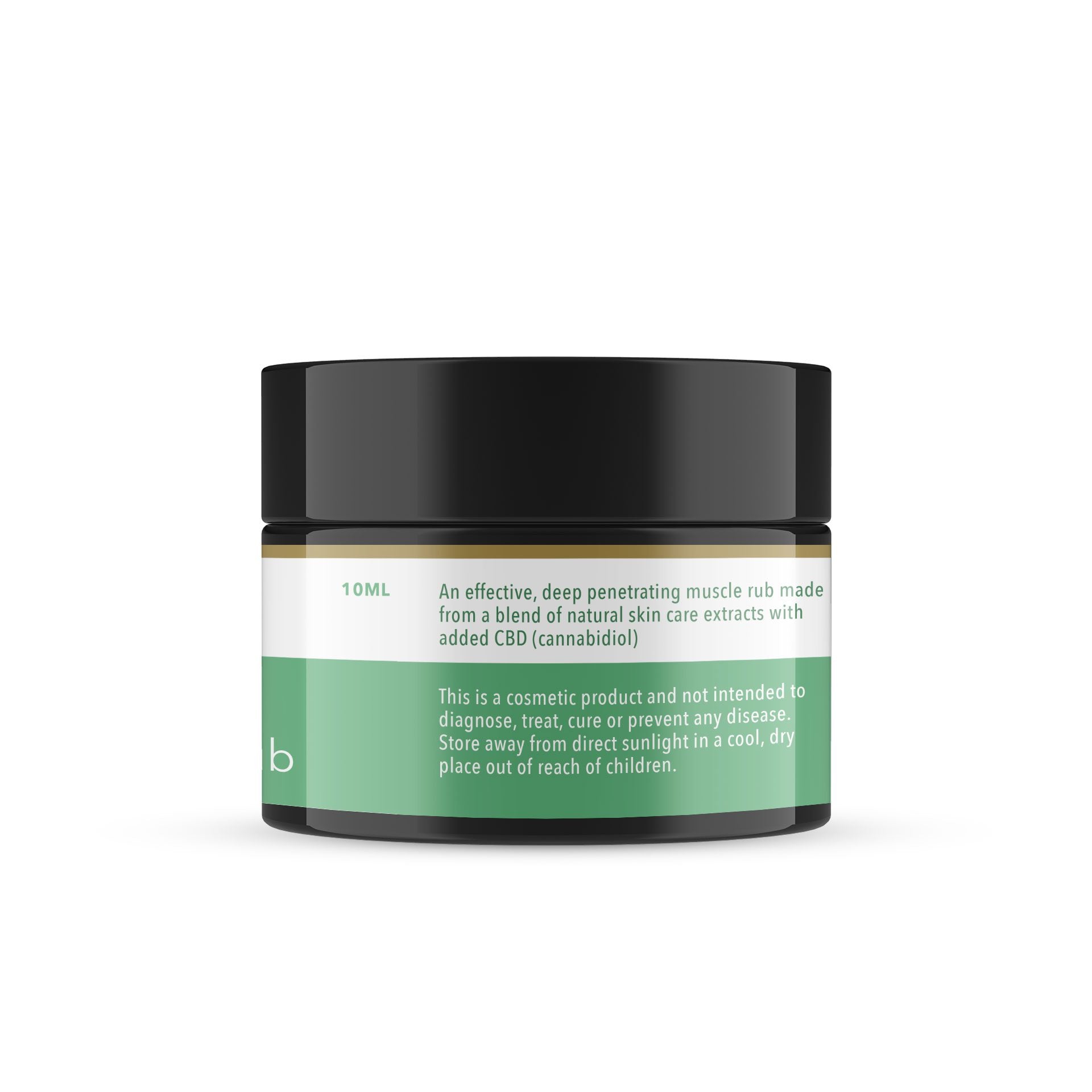 CBD Muscle Rub 1000mg CBD 10ml | Nutrition Facts | CBD Shopy